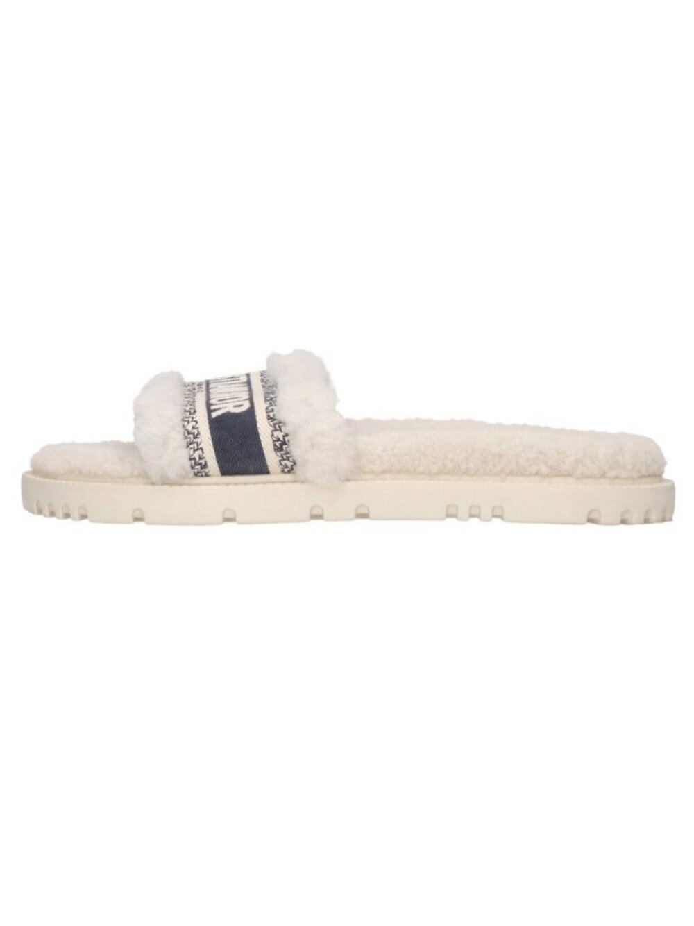 Christian Dior Logo Embroidered Fur Sandals 40 - Picture 3 of 6